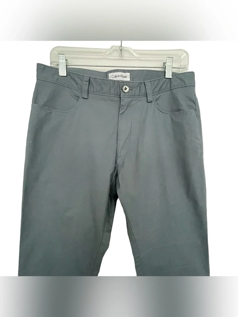 Calvin Klein Men’s Slim Fit Stretch Chino Pants - Grey 32L x 32W